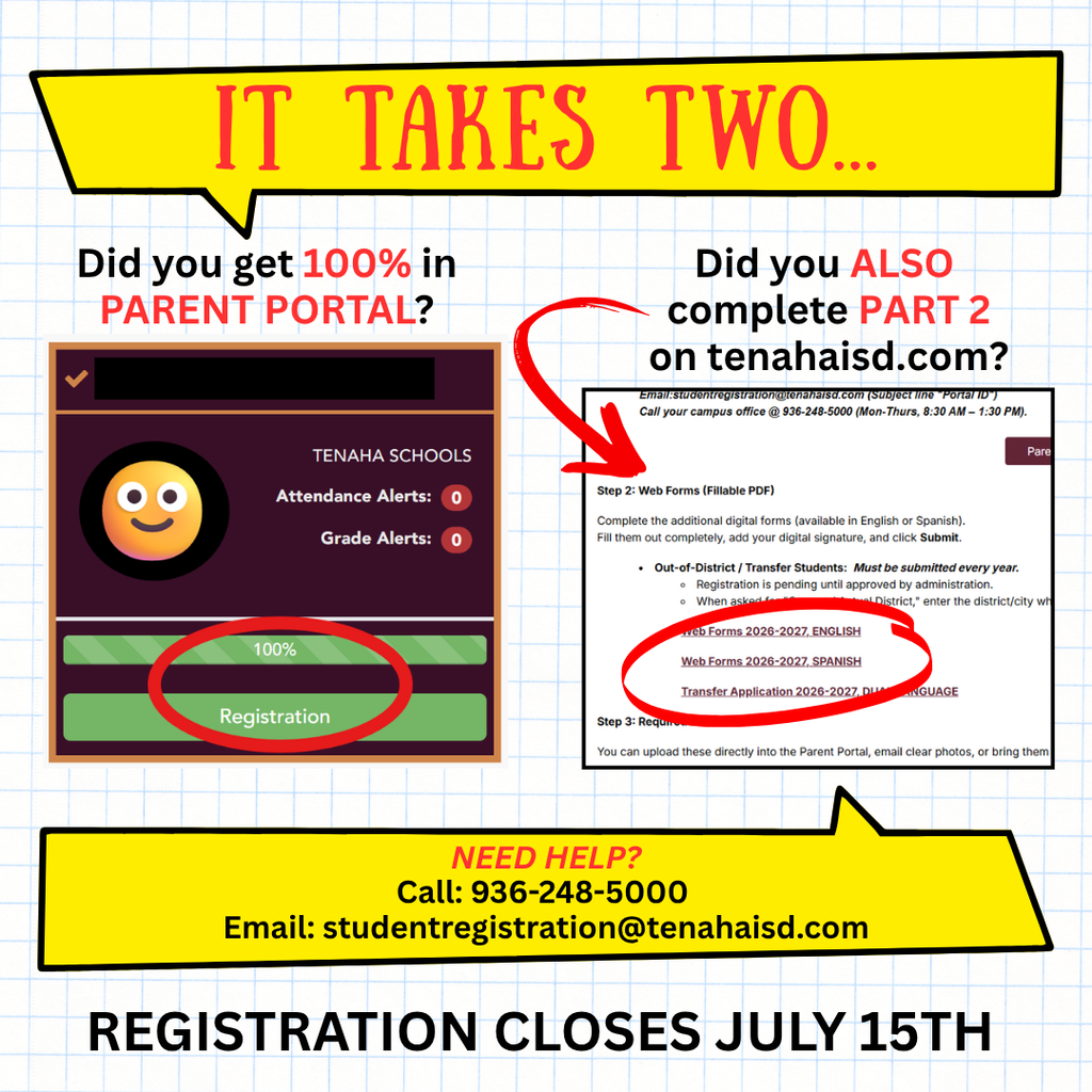 Registration closes July 15th. Complete Ascender Parent Portal AND PDF Filler Web Forms