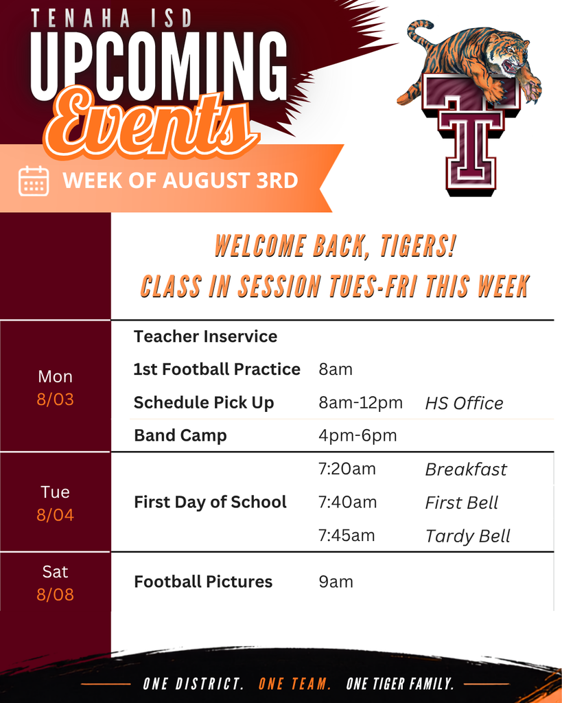 Upcoming Events: Week of August 3