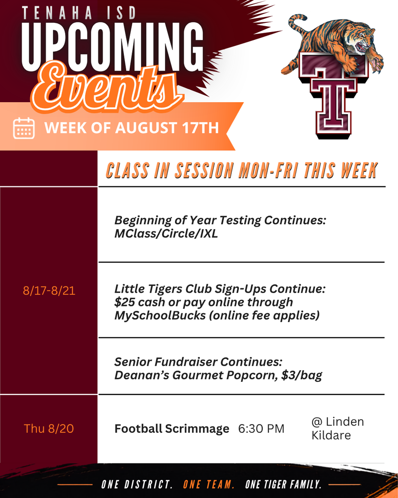 Upcoming Events: Week of August 17