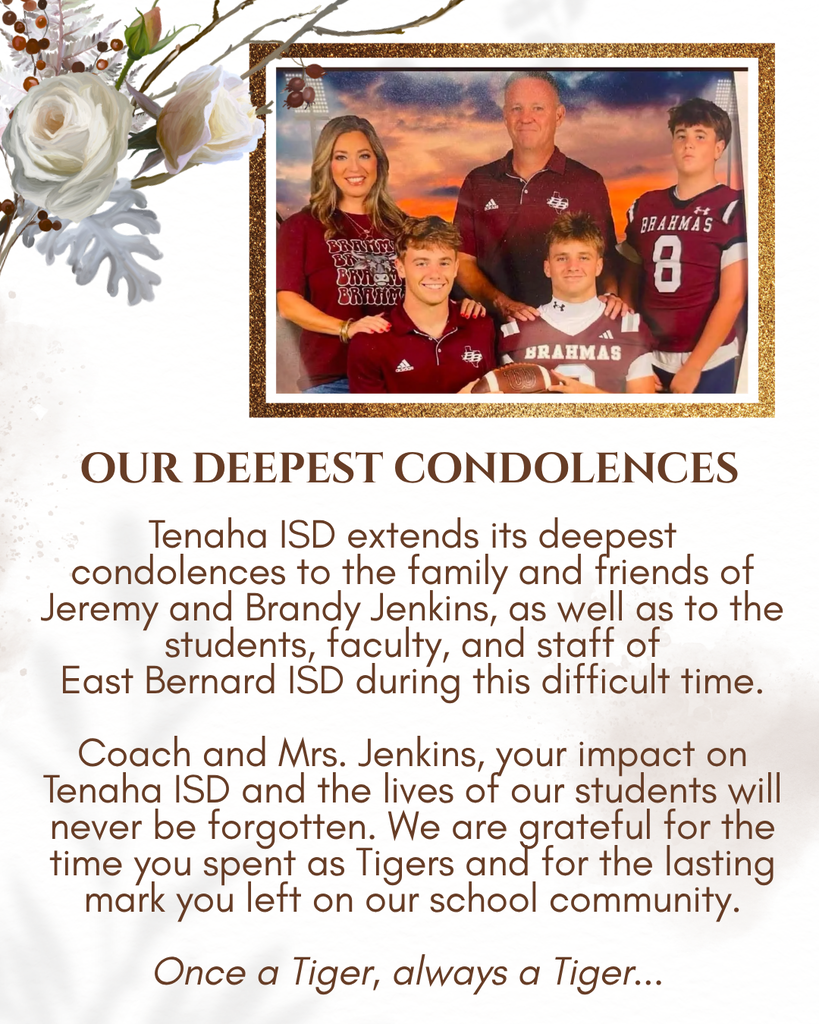 Condolences - Jeremy and Brandy Jenkins