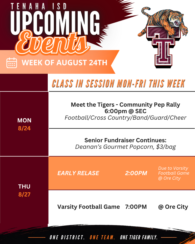 UPCOMING EVENTS: Week of Aug 24
