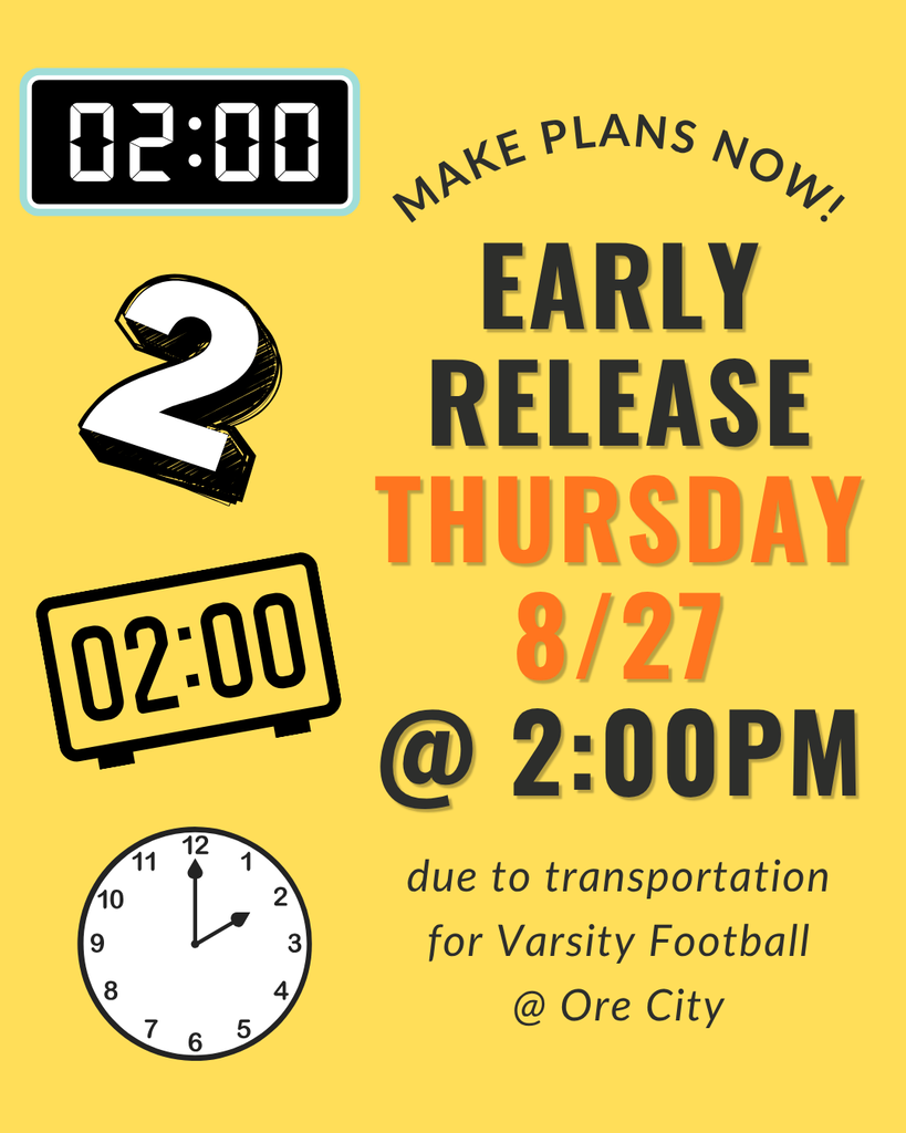 Early Release: Thursday, 8/27 @ 2pm