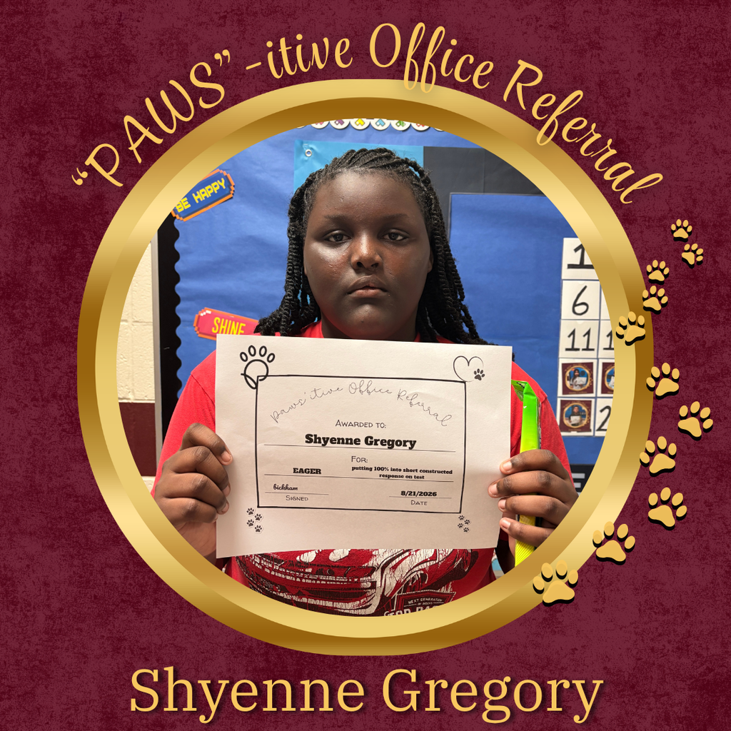 PAWS'itive Office Referral - Shyenne Gregory