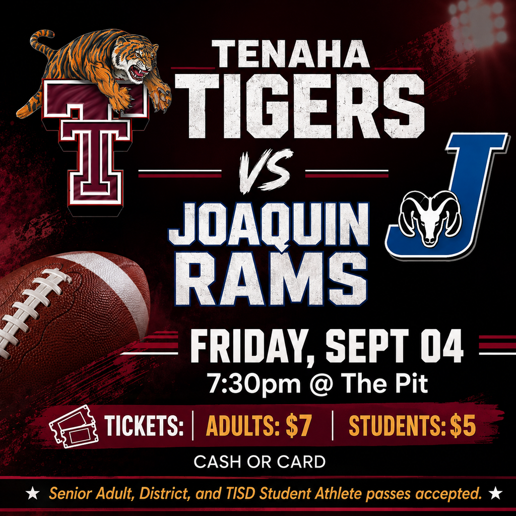 Varsity Football: Friday, Sept 04 VS Joaquin @ THE PIT, 7:30pm