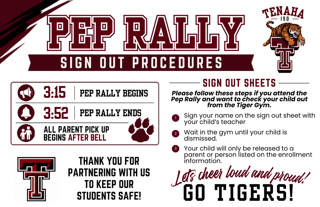 Pep Rally Sign Out Procedures