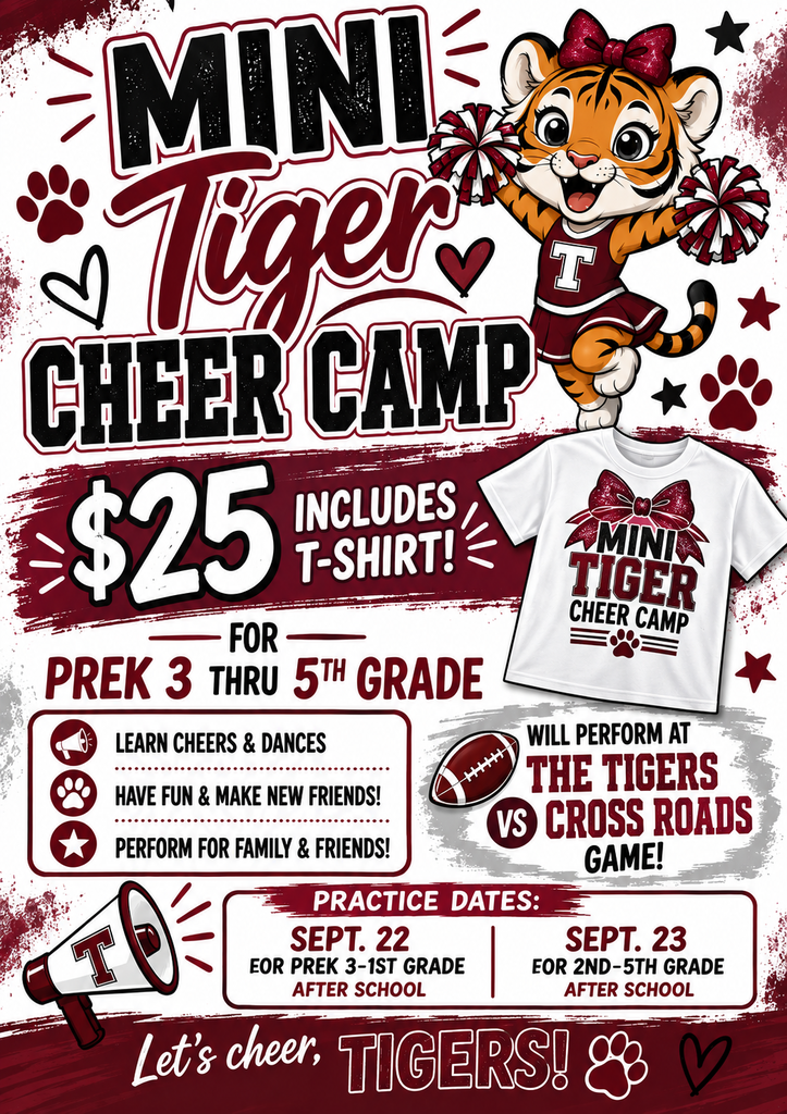 Mini Cheer Camp Flyer 2026