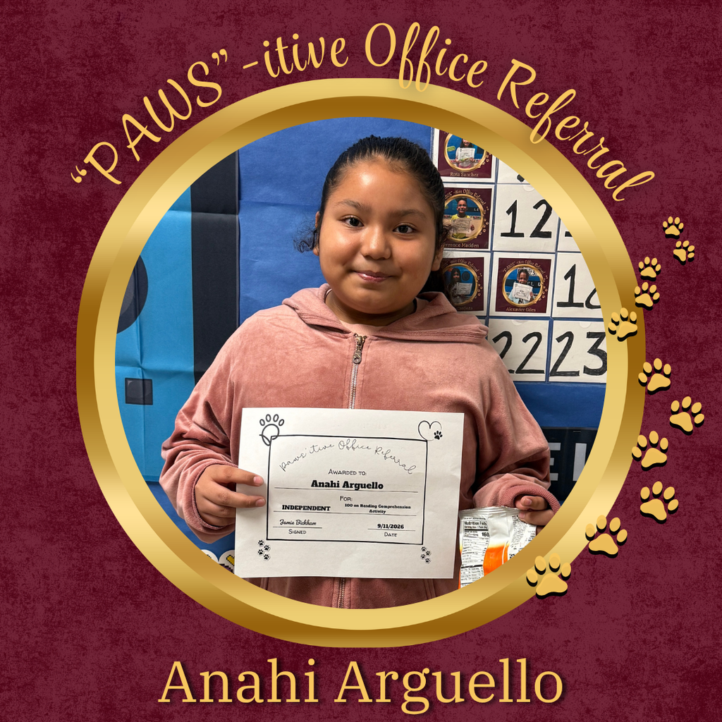 PAWS'itive Office Referral - Anahi Arguello