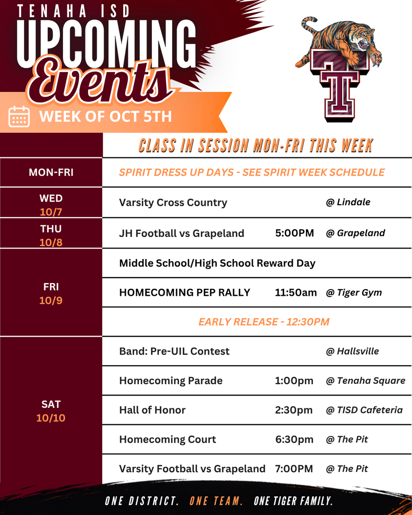 Upcoming Events: Week of Oct 5th
