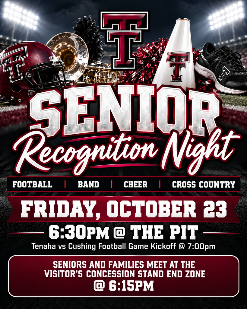 Senior Recognition Night - Friday, Oct 23 @ 6:30pm