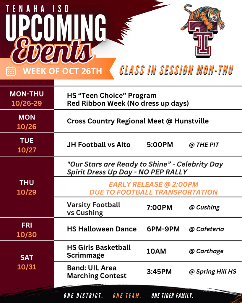 Upcoming Events: Week of Oct 26