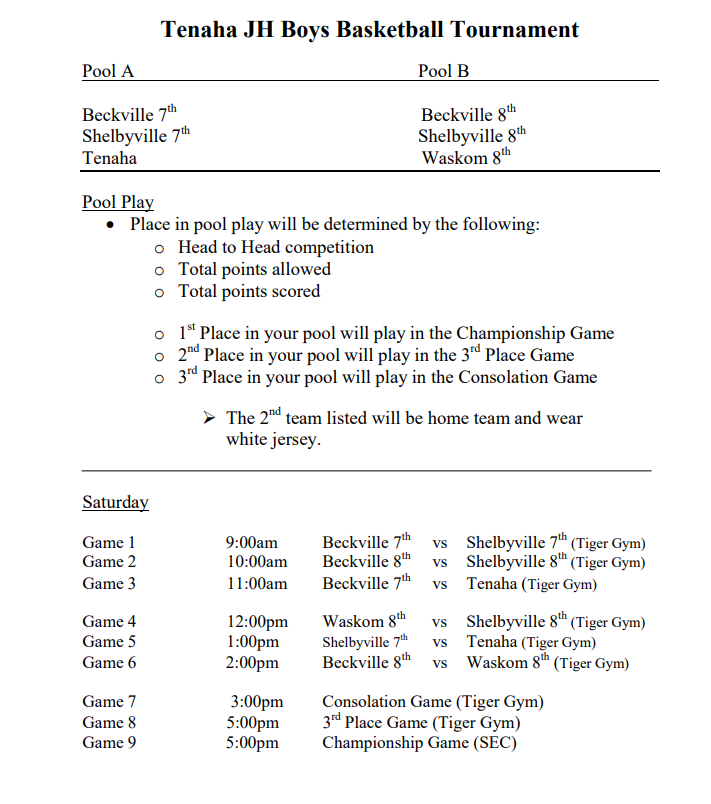 JH Boys Tournament