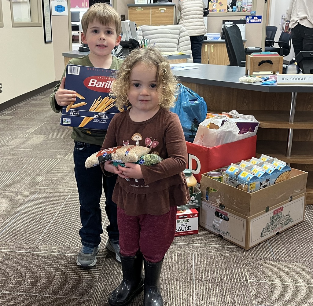 Food Drive over 80 items from one family.