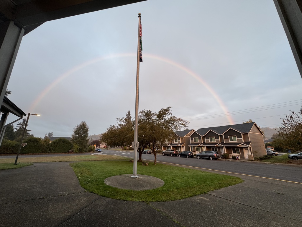 Rainbow from Parkside's front door!