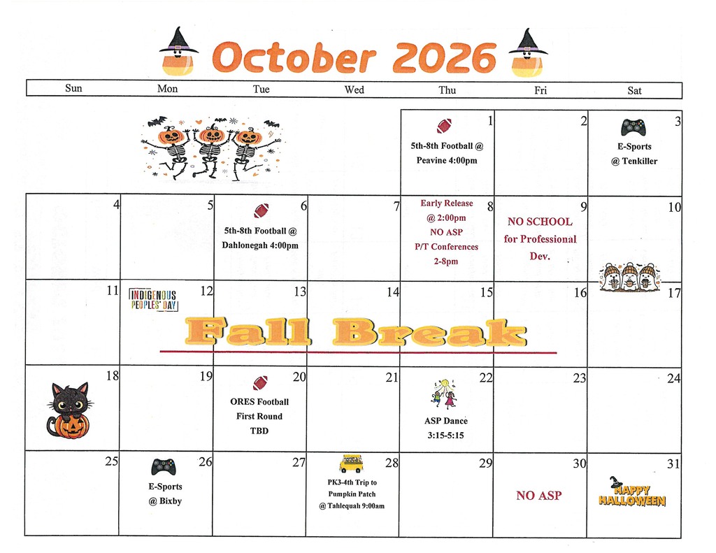 October Calendar