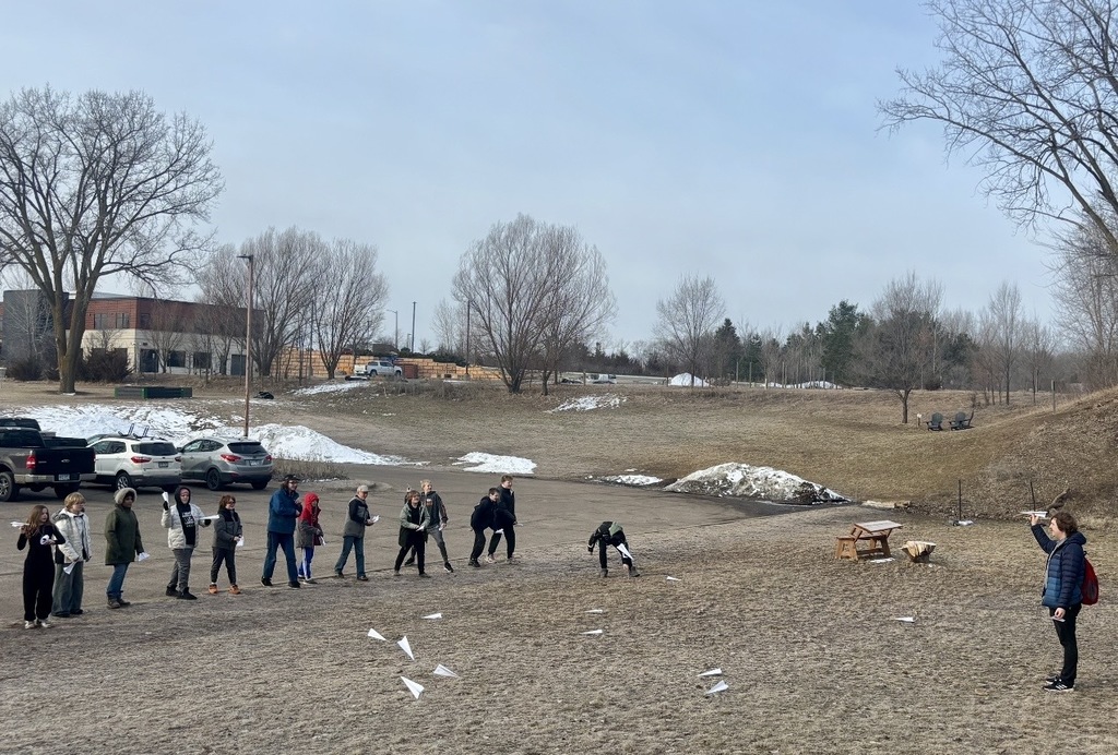 TN students and paper airplanes 