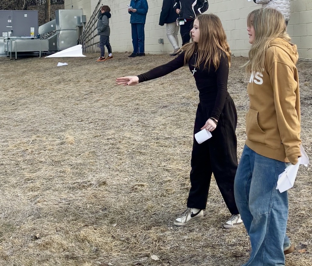 TN students and paper airplanes 