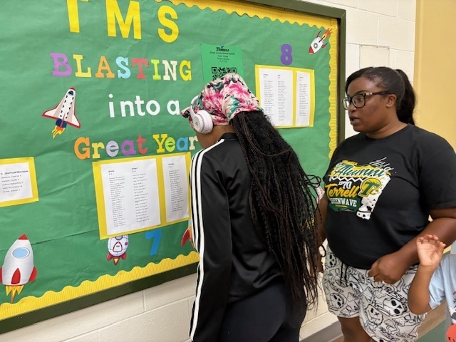Parents and teachers at Open House