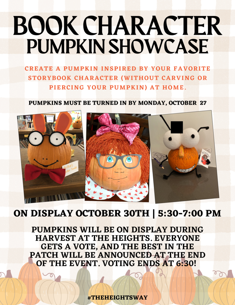 Book Character Pumpkin Showcase