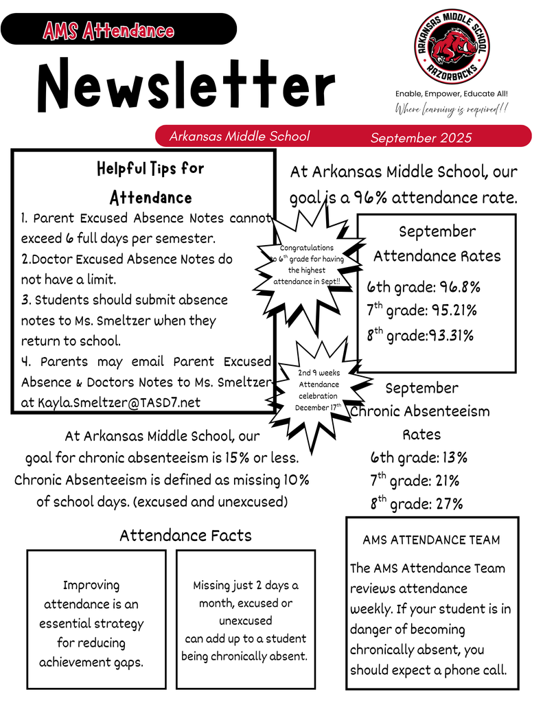 AMS attendance newsletter