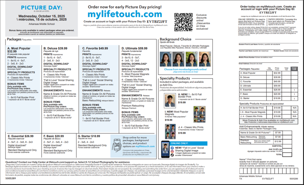 AMS Picture Day Flyer