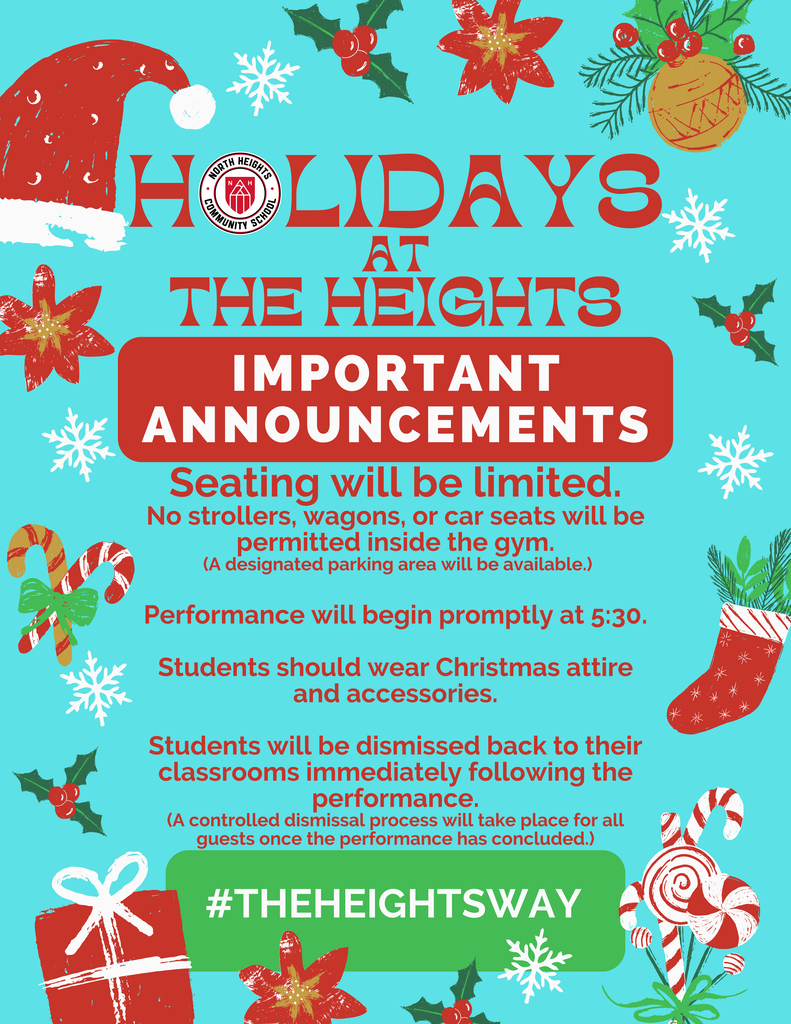 Holidays at The Heights Reminders