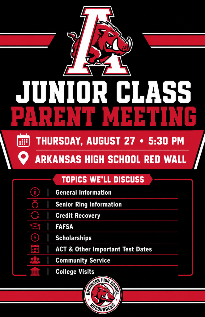 Junior Class Parent Meeting 8-27-2026