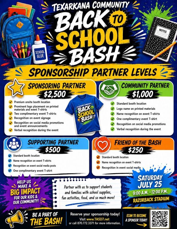 Back to School Bash Sponsorship Levels