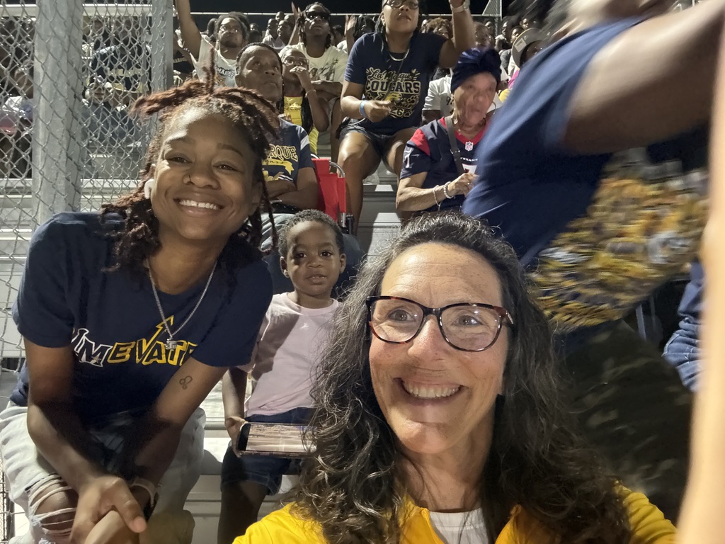 Superintendent pictured with a Super Fan