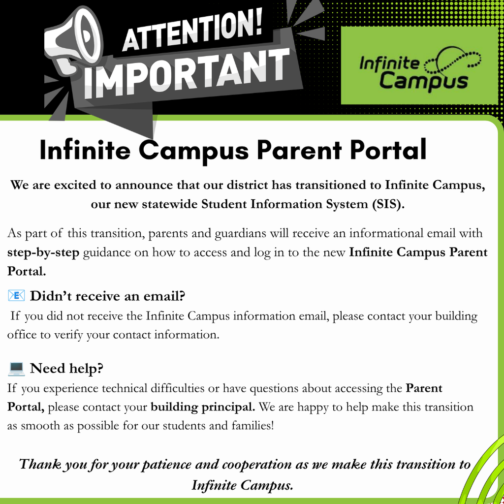 Infinite Campus Update
