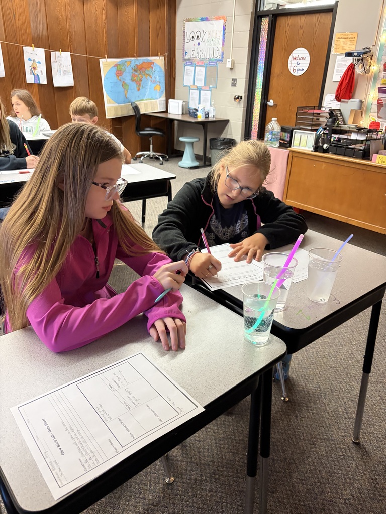 6th grade having fun in Science