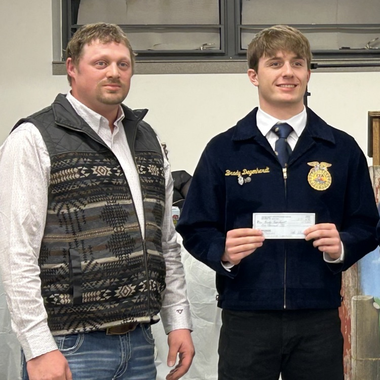 Congratulations to Brady for his 3rd place on the Feeders scholarship! 