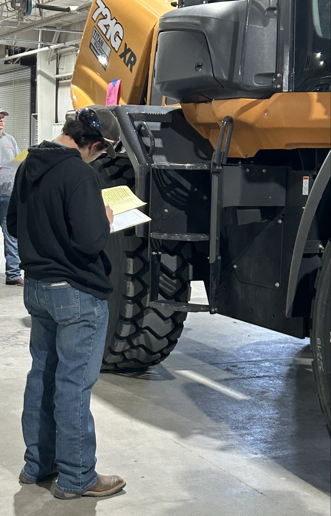 Cooper working on the machinery section.