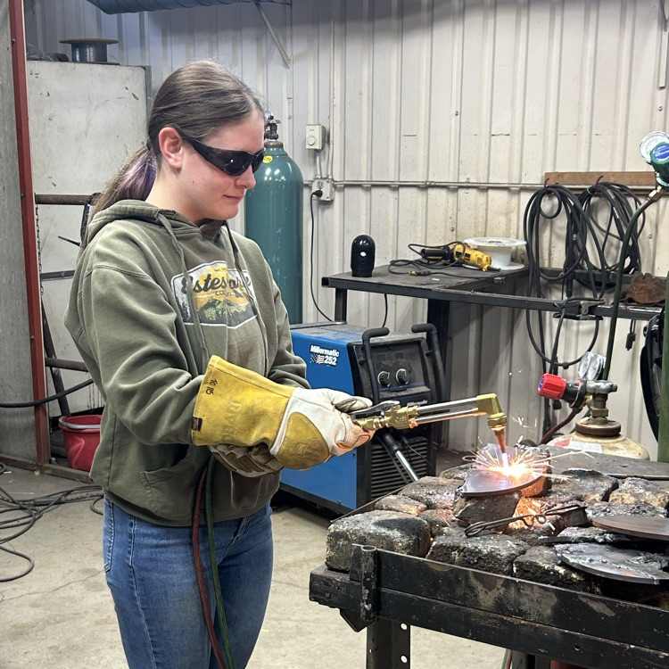 Brianna doing some torching