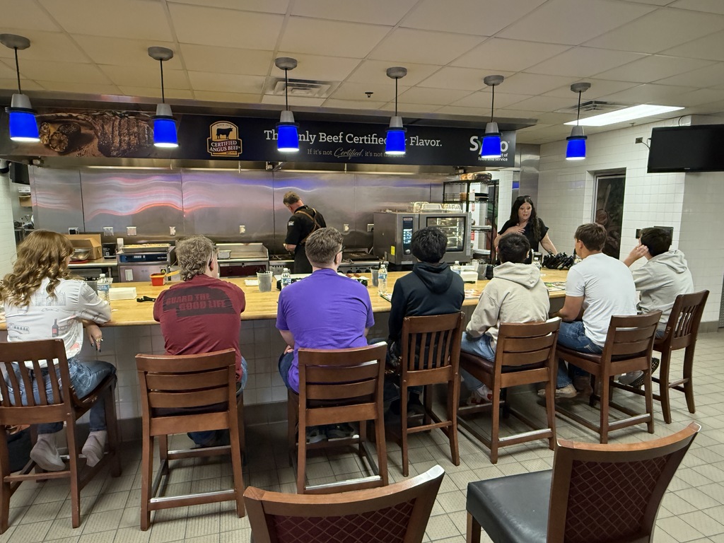 students in tasting kitchen