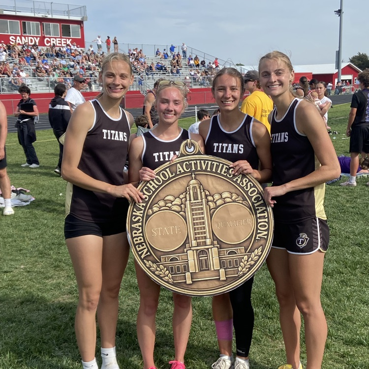 Leah, Paige, Izzy, Piper win the 4x100 relay and are headed to state!  50.77s