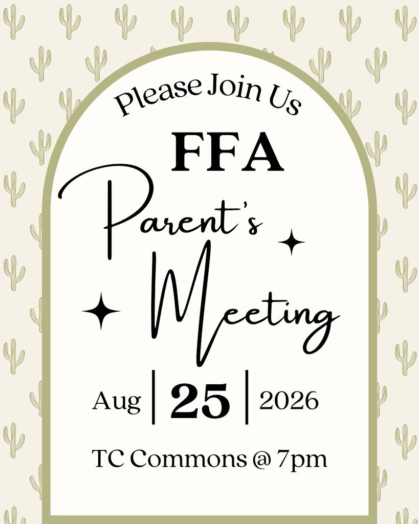 FFA Parents Meeting Invitation