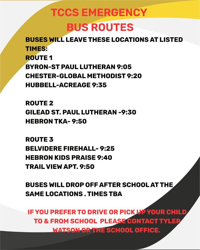 Emergency Bus Routes