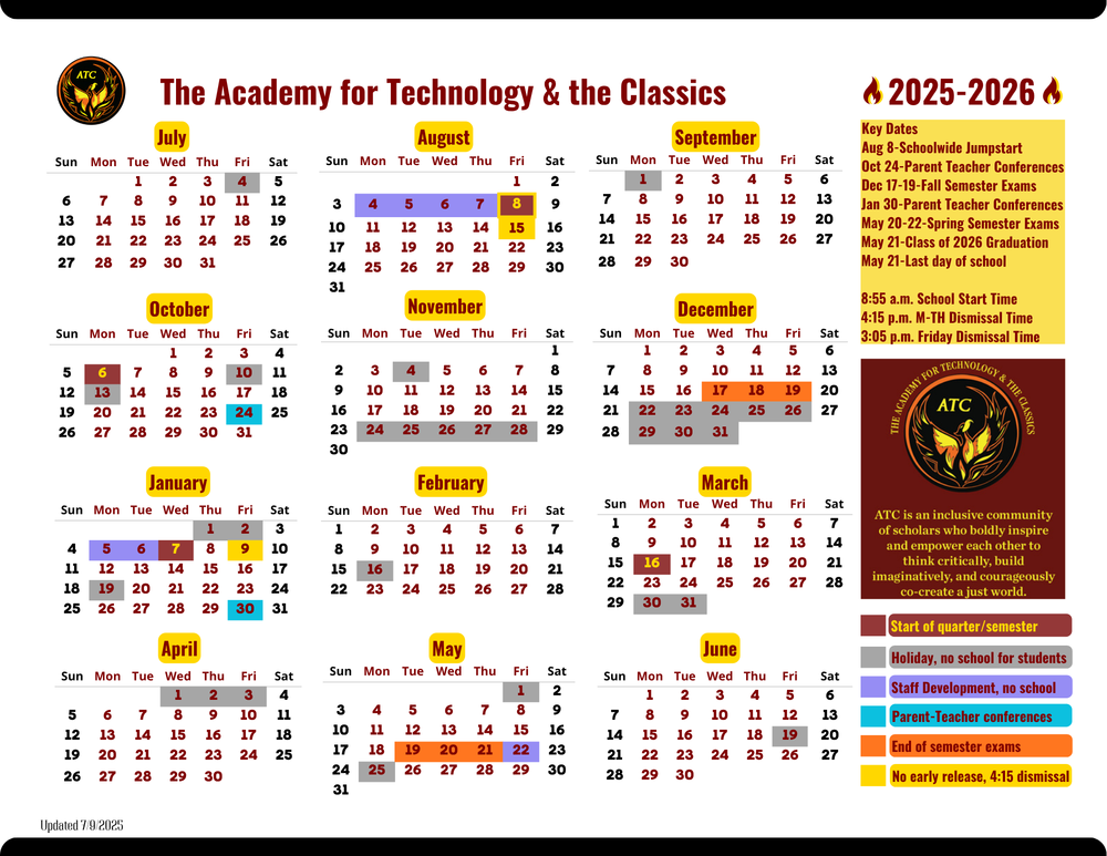 25-26 ATC School Calendar