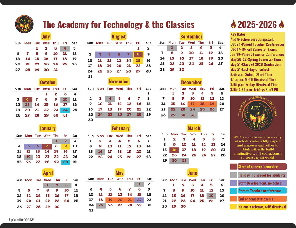25-26 ATC School Calendar