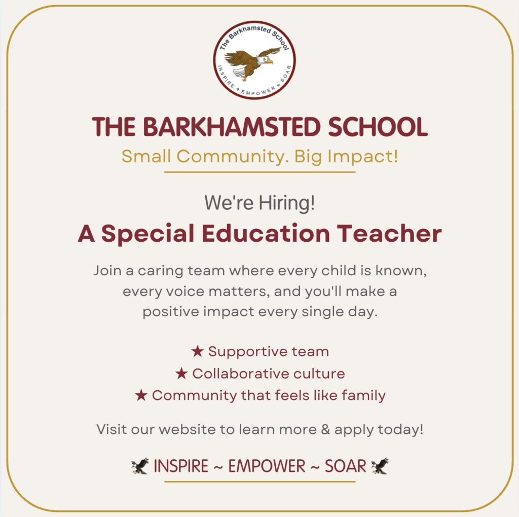 Hiring: Special Education Teacher, visit the website to learn more and apply