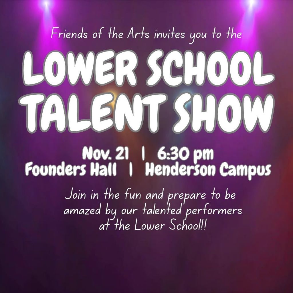 lower school talent show ad