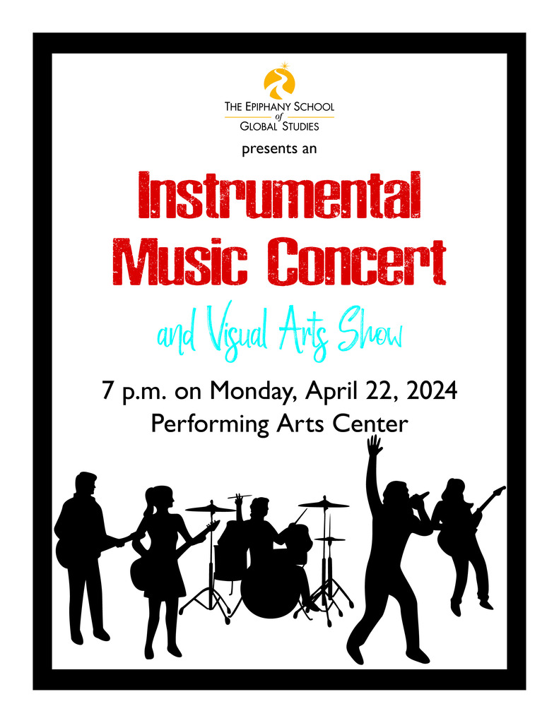 Our Instrumental Music concert will be held Monday night in the PAC. Come join us at 7 p.m.!