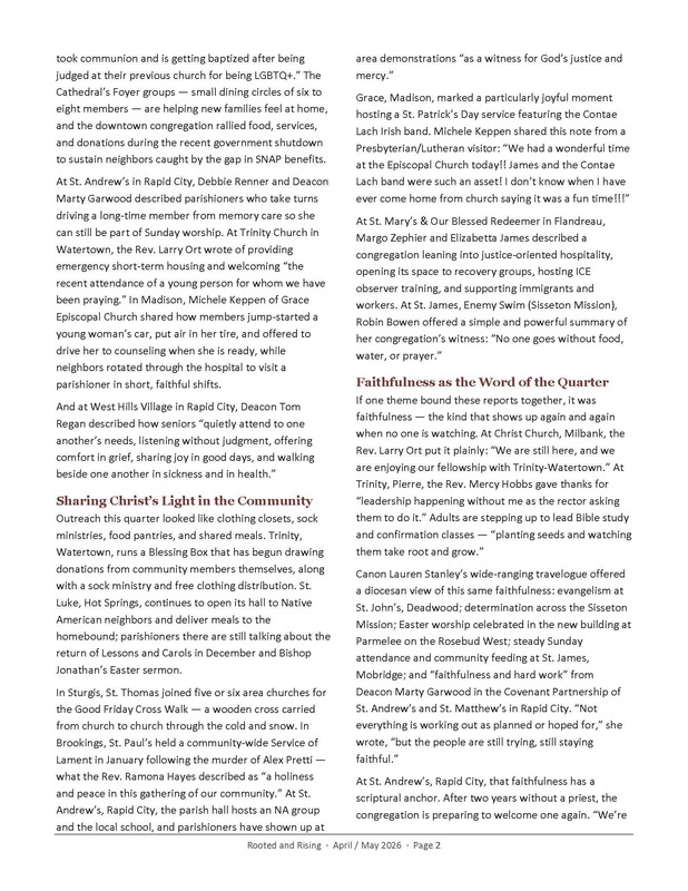 page 2 E Newsletter April/May