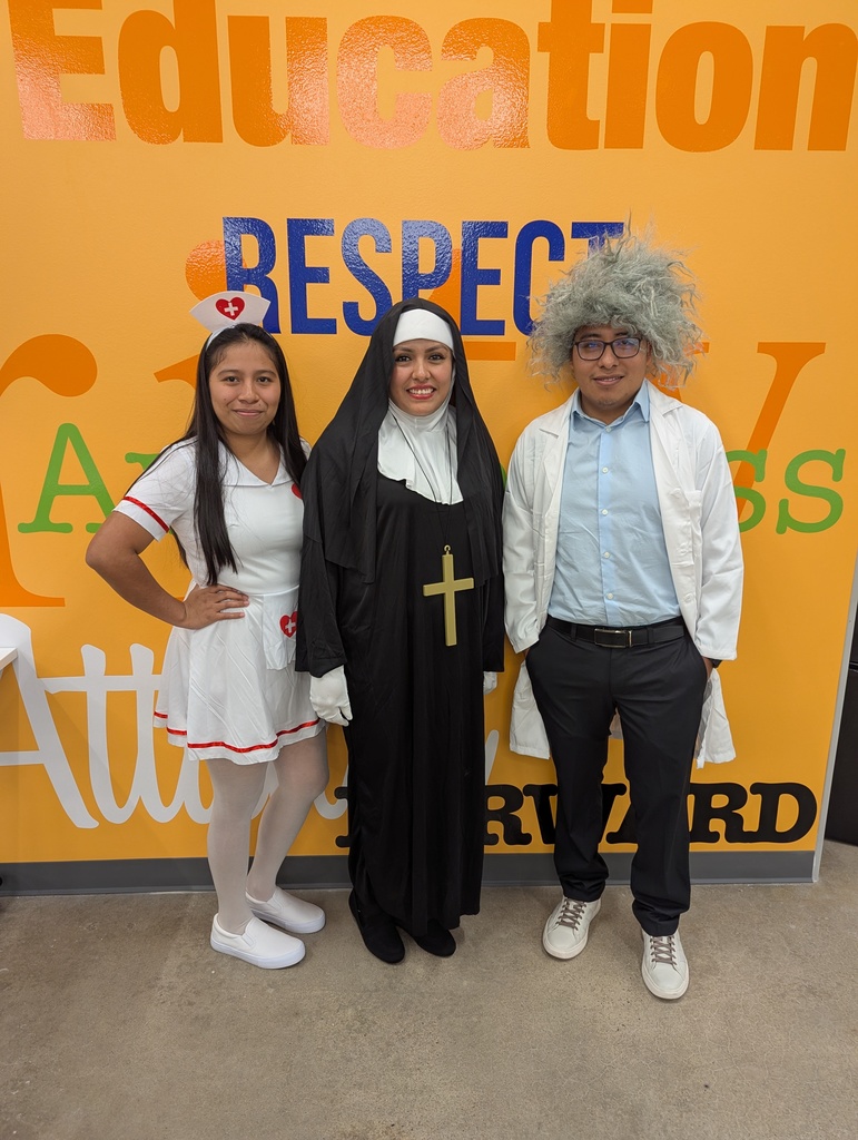 Photo of group of students dressed up for Halloween