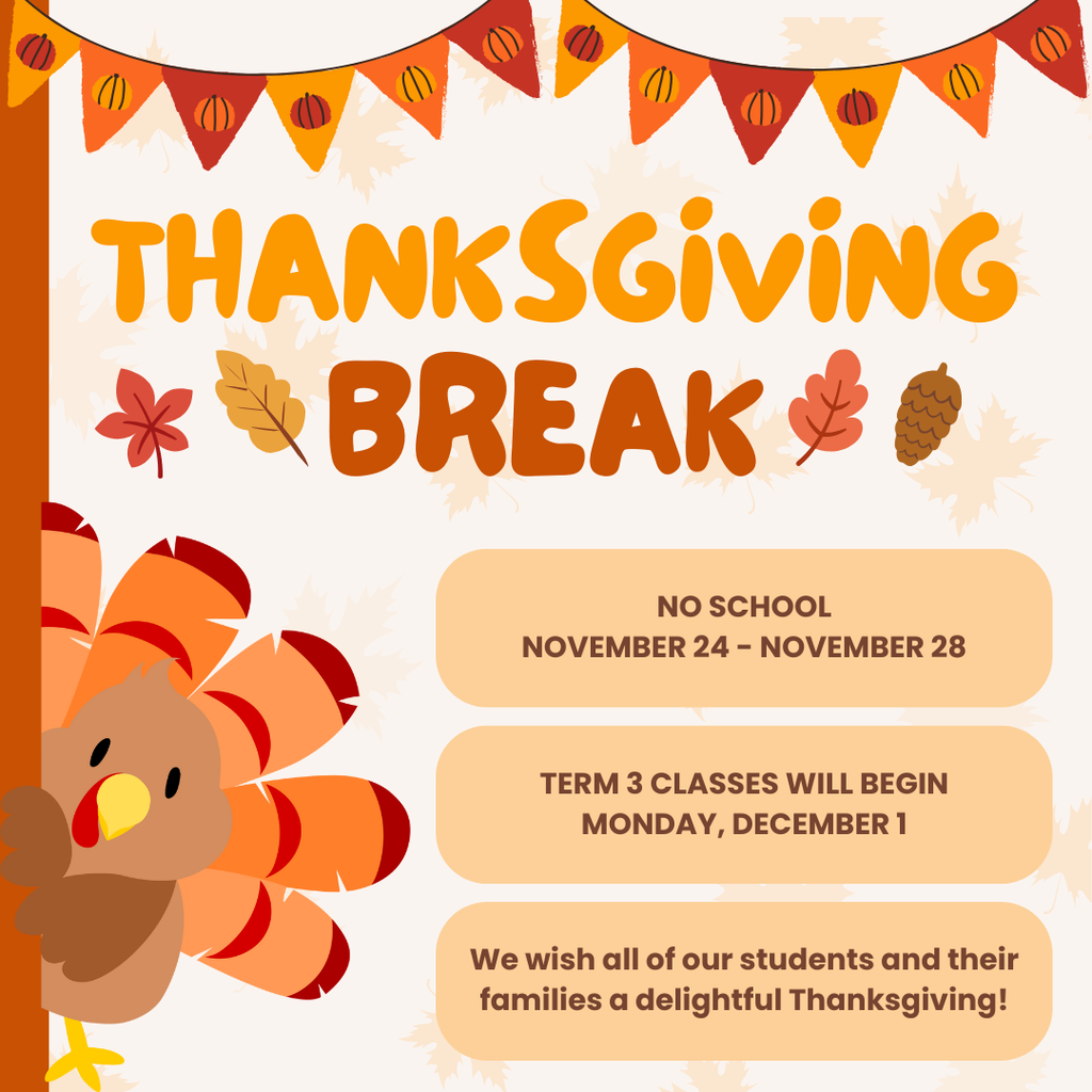 Photo of Thanksgiving Break announcement