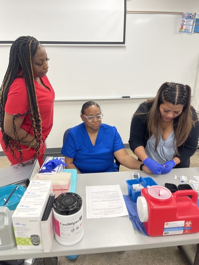 Blood sugar check practice! 