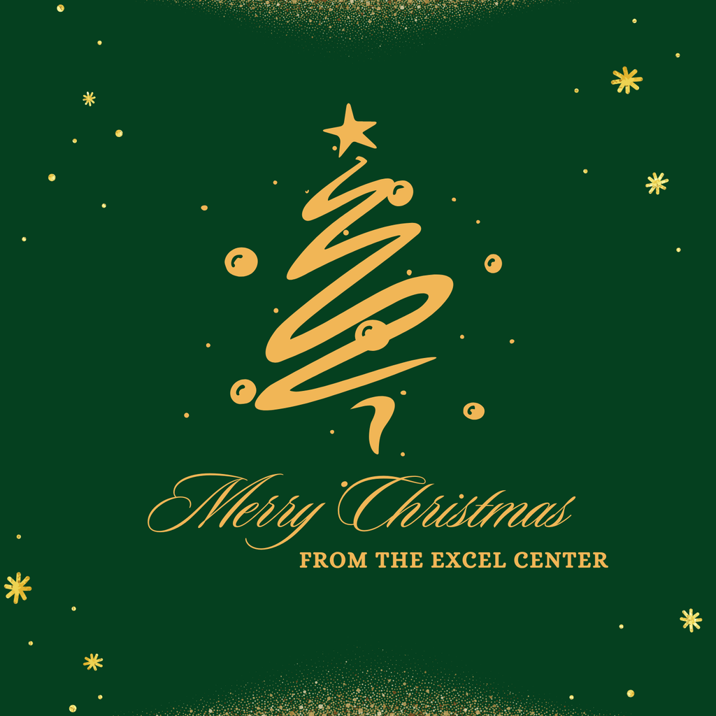 Merry Christmas with green background