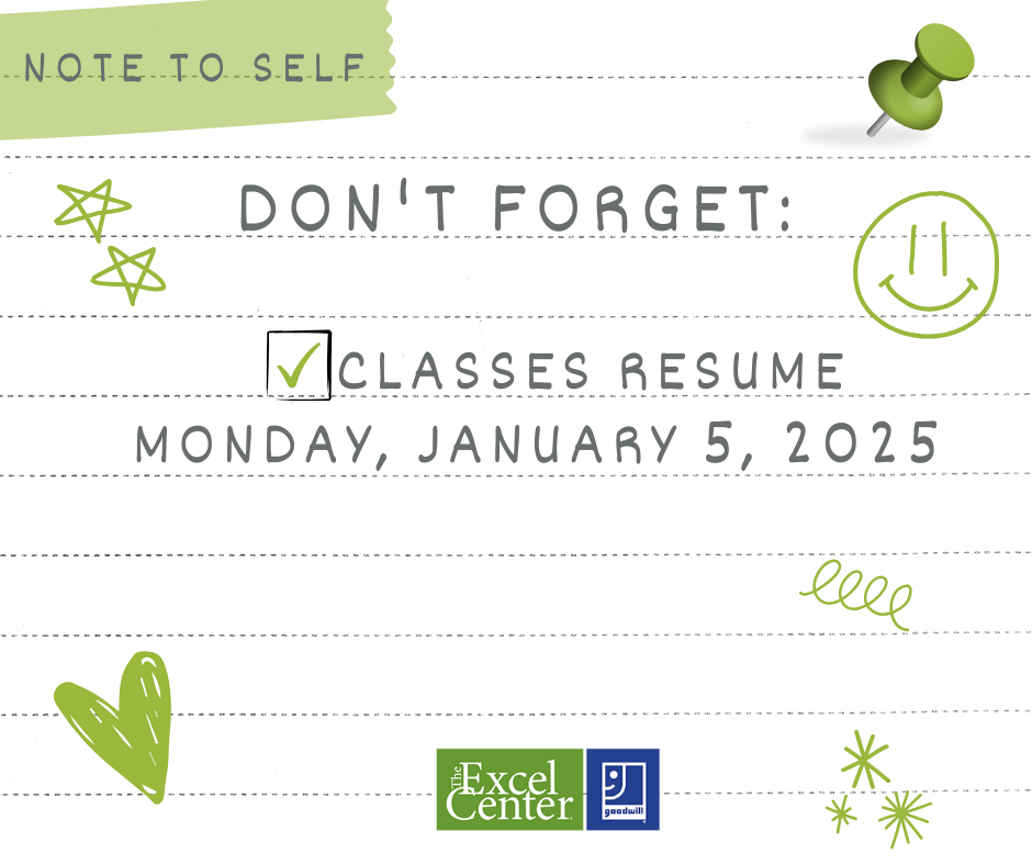 Don't forget classes resume 