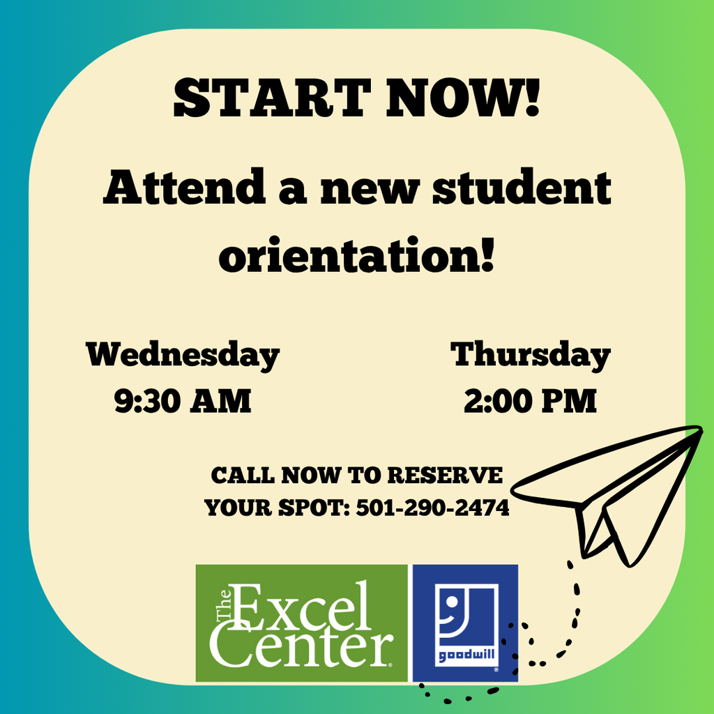New Student Orientations are Wednesdays at 9:30 AM and Thursdays at 2:00 PM