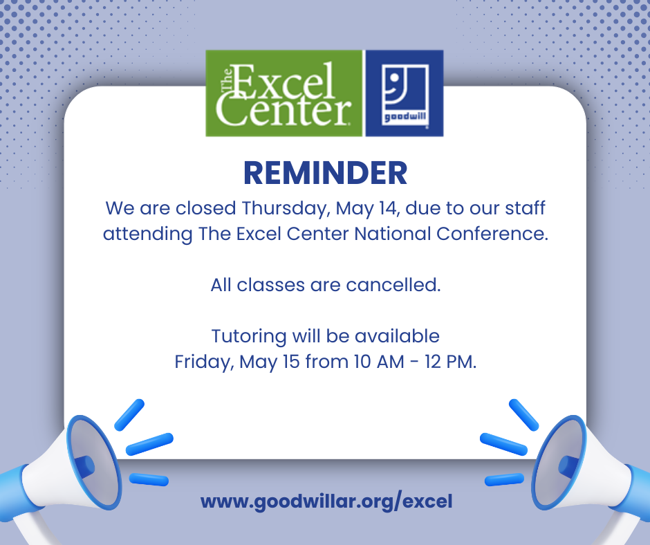 All classes are cancelled Thursday, May 14